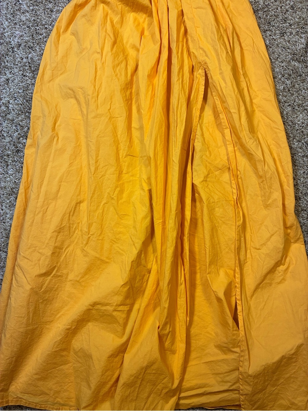 Showpo Raiza Smocked Shirred Waist Puff Sleeve Maxi Dress Marigold - Picture 6 of 14